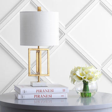 Anya 20.25" Metal/Marble LED Table Lamp - JONATHAN Y